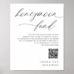 Wedding Honeymoon Fund Sign Elegant Romantic<br><div class="desc">Display this elegant modern romantic calligraphy wedding honeymoon fund sign at your wedding reception. This elegant wedding honeymoon fund / wishing well sign is perfect for a modern and romantic wedding. View more matching products below.</div>