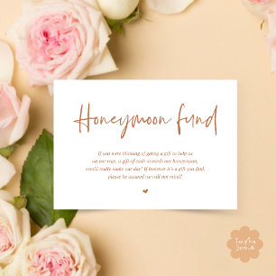 Wedding Honeymoon Fund Wish Cash Enclosure Card