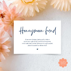 Wedding Honeymoon Fund Wish Cash Enclosure Card