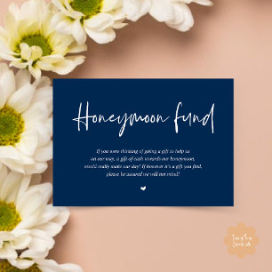 Wedding Honeymoon Fund Wish Cash Enclosure Card