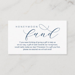 Wedding Honeymoon Fund, Wish, Modern minimal Enclosure Card