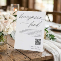 Wedding Honeymoon Fund Wishing Well Modern Sign