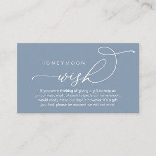 Wedding Honeymoon Wish, Gifts in Cash Wishing Well Enclosure Card
