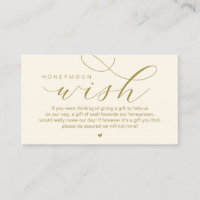 Wedding Honeymoon Wish, Modern elegance minimal