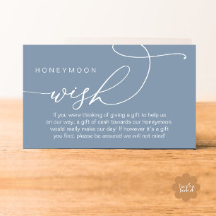 Wedding Honeymoon Wish, Wishing Well Gifts in Cash Enclosure Card