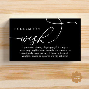Wedding Honeymoon Wish, Wishing Well Gifts in Cash Enclosure Card
