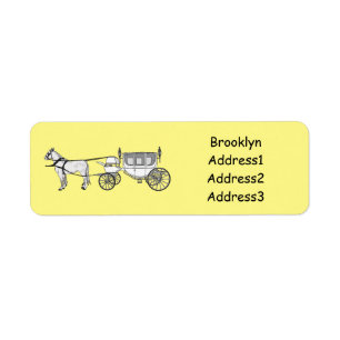 Wedding horse & carriage cartoon illustration