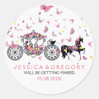 Wedding Horse & Carriage Flowers & Butterflies