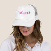Wedding Hot Pink Bachelorette Bridesmaid Name