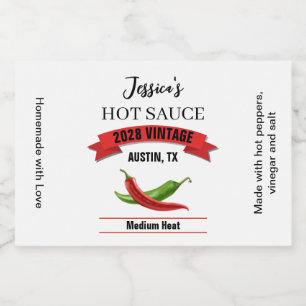 Wedding Hot Sauce Label HS039