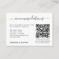 Wedding Hotel Accommodation QR Code RSVP Simple