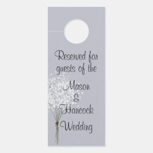 Wedding Hotel Room Reserved  Door Hanger
