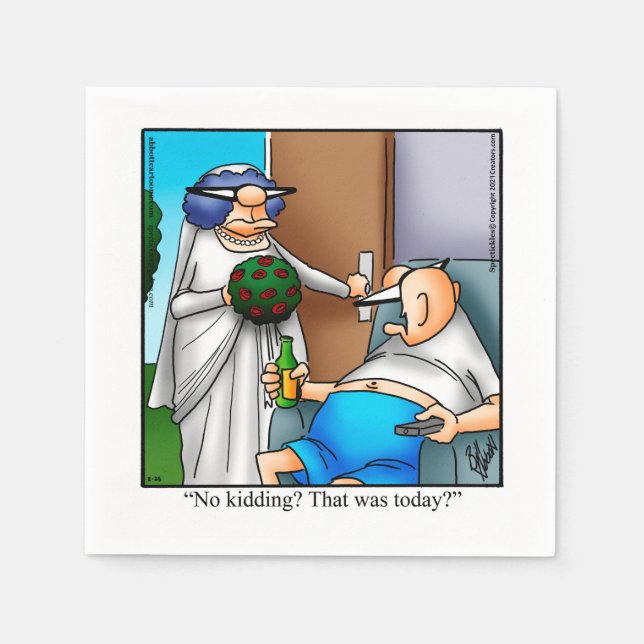 Wedding Humour Party Napkins (Front)