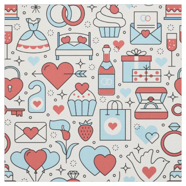 Wedding Icons fabric (Swatch)