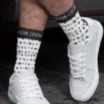 Wedding Icons Groom Crew Custom Socks<br><div class="desc">This design may be personalised by choosing the Edit Design option. You may also transfer onto other items. Contact me at colorflowcreations@gmail.com or use the chat option at the top of the page if you wish to have this design on another product or need assistance with this design. See more...</div>