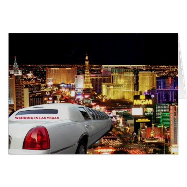 WEDDING IN LAS VEGAS LIMO Card (Front Horizontal)