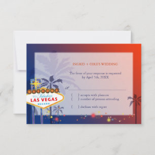 Wedding in Las Vegas Nevada RSVP Card
