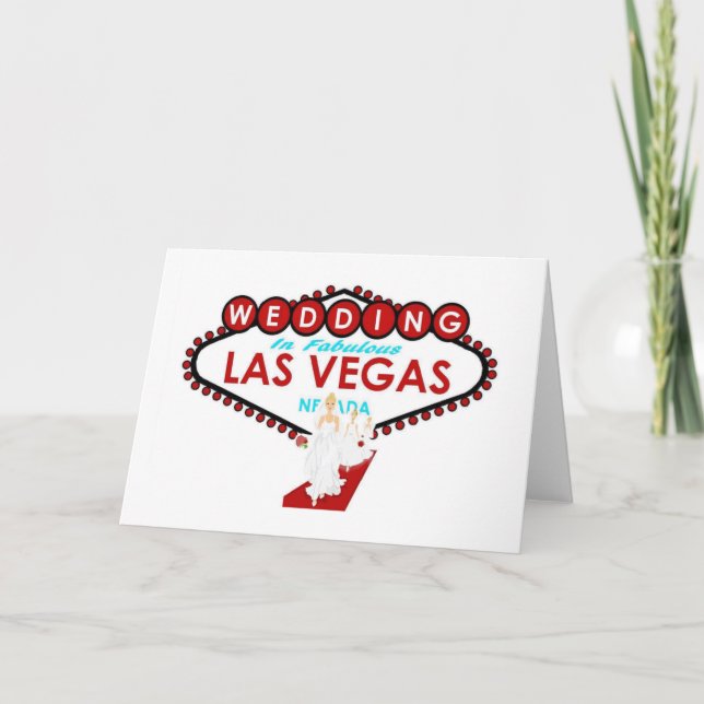 Wedding In Las Vegas with Bridesmaids Card (Front)