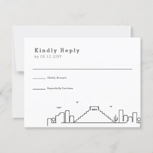 Wedding in Mexico   Stylised Skyline RSVP