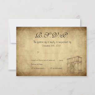 Wedding in Rome RSVP Card