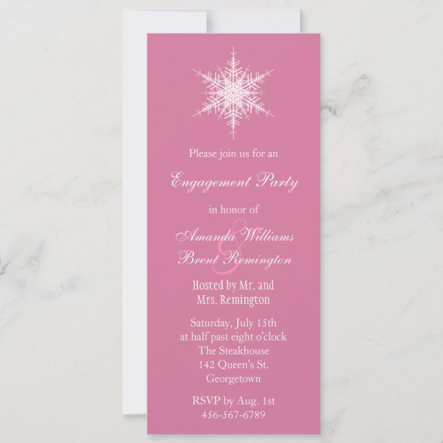 Wedding in Winter Engagement Party Invitation (Front)