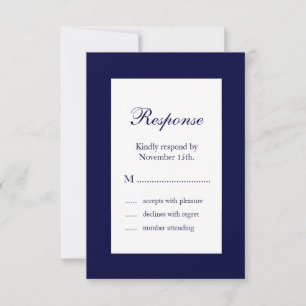 Wedding in Winter RSVP (blue) Card