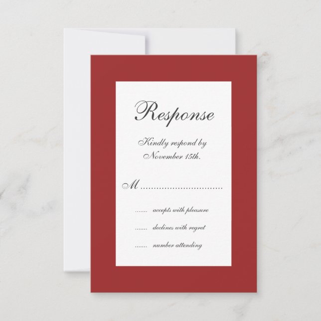 Wedding in Winter RSVP Card (Front)
