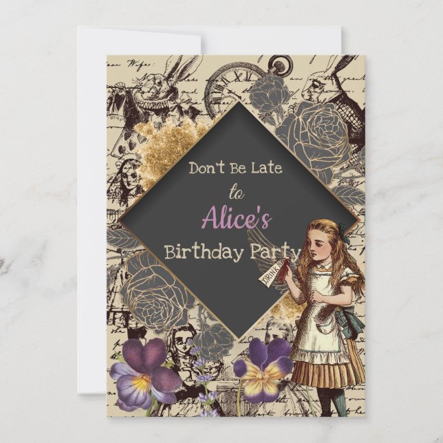 Wedding in Wonderland Invitation (Front)