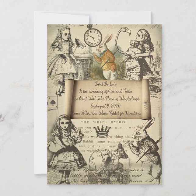 Wedding in Wonderland Invitation (Front)