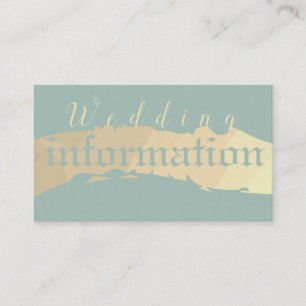 Wedding Info. Golden Veiled Wildflower Enclosure Card
