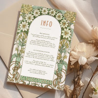 Wedding INFO Vintage Art Nouveau Mucha