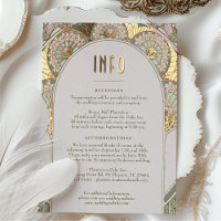 Wedding Insert INFO Vintage Art Nouveau by Mucha