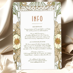 Wedding Insert INFO Vintage Art Nouveau by Mucha I Invitation