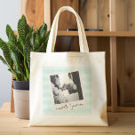 Wedding Instagram Photo Retro frame Custom Text Large Tote Bag<br><div class="desc">A perfect gift for the bride and groom or for an anniversary gift. Add 1 picture to this hipster frame and custom names and dates to make a perfect memento.</div>