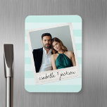 Wedding Instagram Photo Retro frame Custom Text Magnet<br><div class="desc">A perfect gift for the bride and groom or for an anniversary gift. Add 1 picture to this hipster frame and custom names and dates to make a perfect memento.</div>