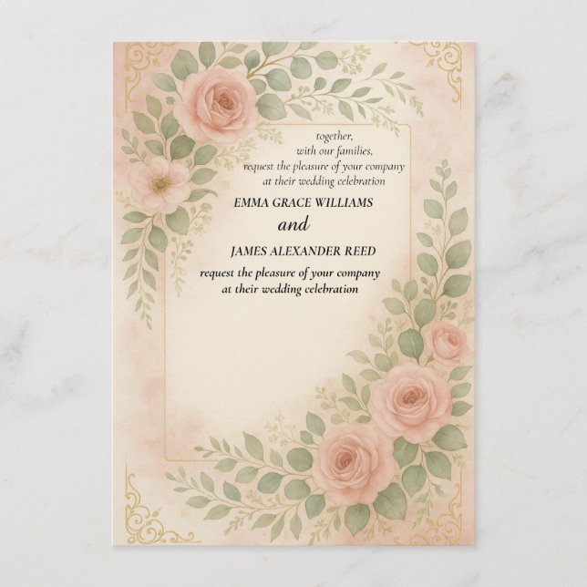 Wedding invitatiion enclosure card (Front)