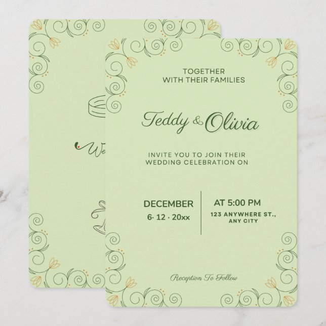 Wedding Invitation (Front/Back)