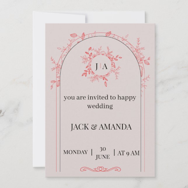 wedding invitation (Front)