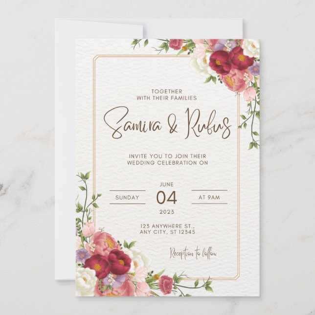 wedding invitation  (Front)