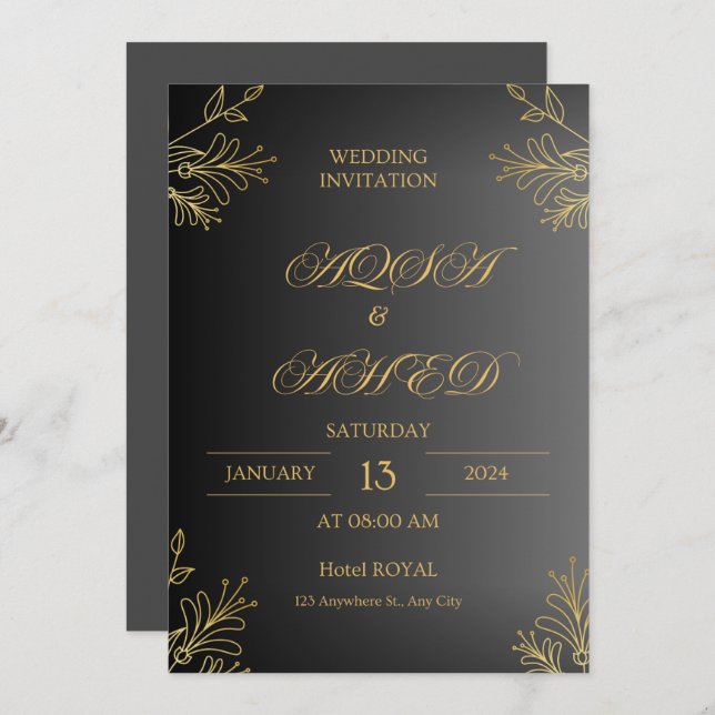 Wedding Invitation (Front/Back)