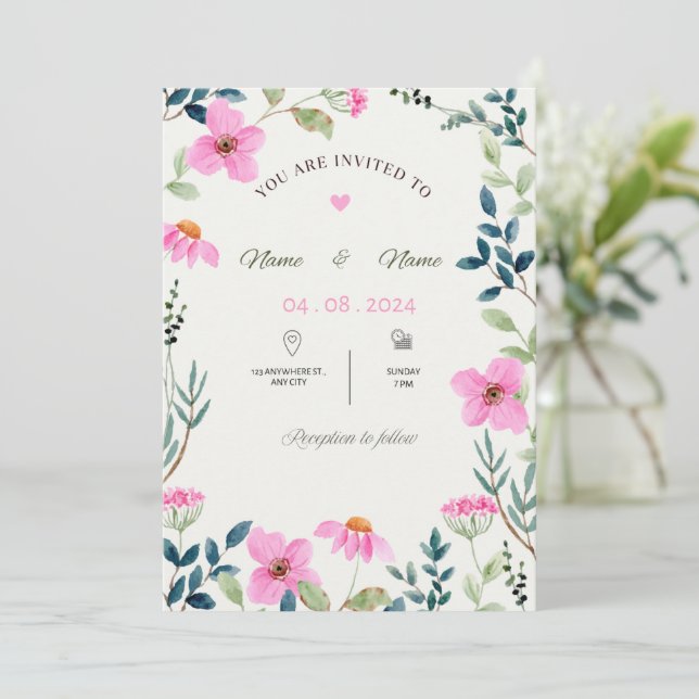  Wedding Invitation (Standing Front)