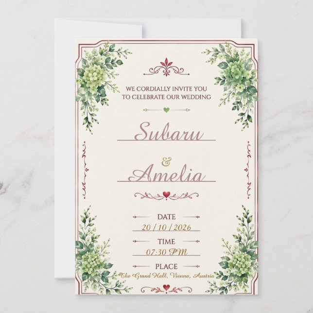 wedding invitation (Front)