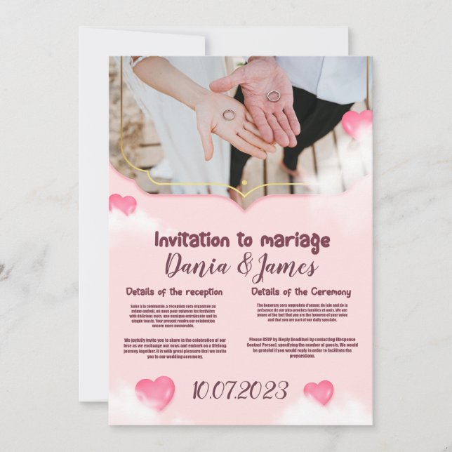 wedding invitation (Front)