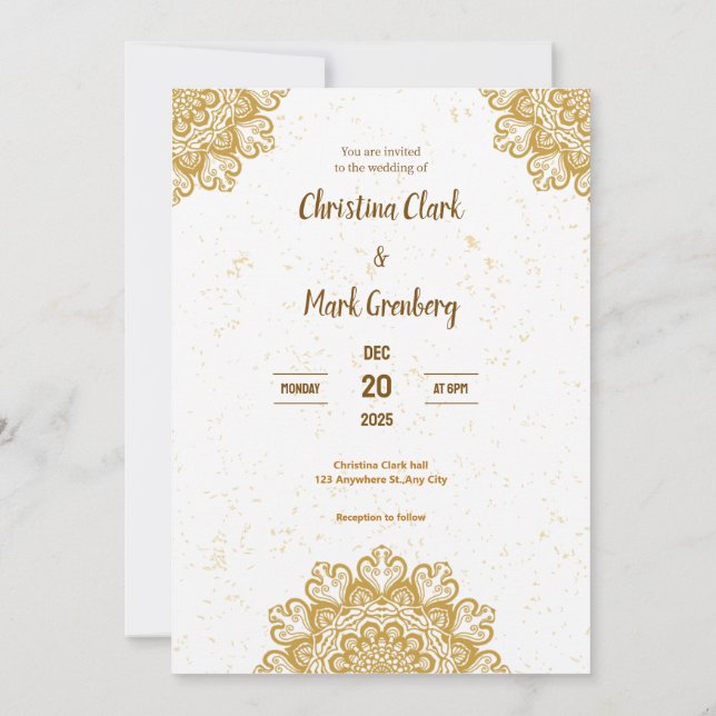 WEDDING INVITATION (Back)