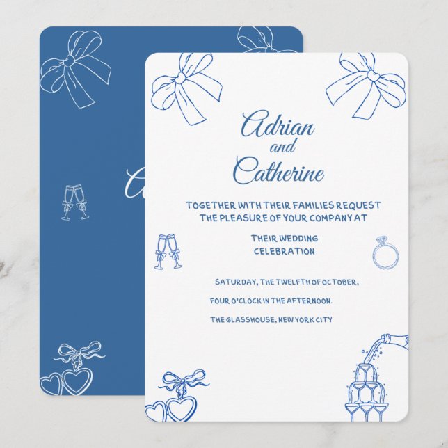  Wedding Invitation (Front/Back)