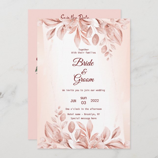 wedding invitation (Front/Back)