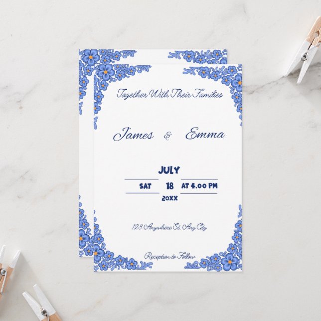  Wedding Invitation (Front/Back In Situ)