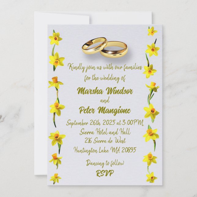 " WEDDING INVITATION " (Front)