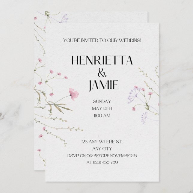 Wedding Invitation (Front/Back)