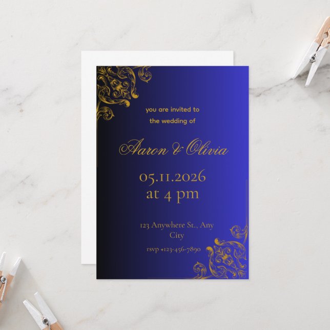  wedding invitation (Front/Back In Situ)